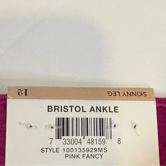 🆕 Women’s Charter Club Pink Fancy Skinny Ankle Pants – Size 12 🆕 - Picture 4 of 16